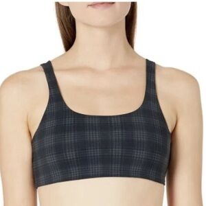 ALO YOGA OCCASION sports Bra Black and grey Plaid size medium